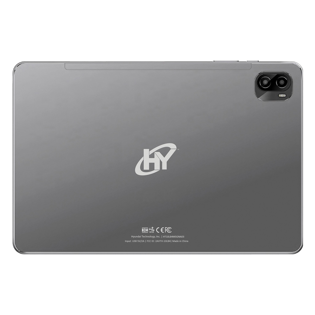 Hyundai HYTab Plus 10.1”, Octacore T606, HD IPS 1280x800 G+G, 8GB/256GB, 8MP/13MP, Android 15, AC WiFi, 4G, 6000 mAh, Metal, Includes Stylus Pen, Earbuds and Screen Protector  – Space Grey