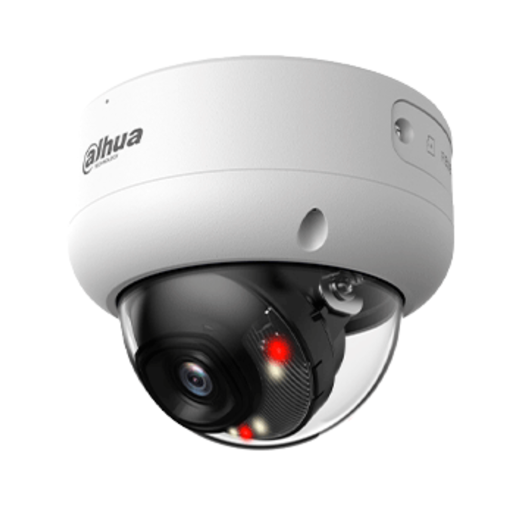 DAHUA DH-IPC-HDBW1239E1-A-IL- Cámara IP Domo Antivandalica de 2 Megapixeles Iluminador Dual/ Lente de 2.8 mm/ 104 Grados de Apertura/ Micrófono incorporado/ Detección de movimiento