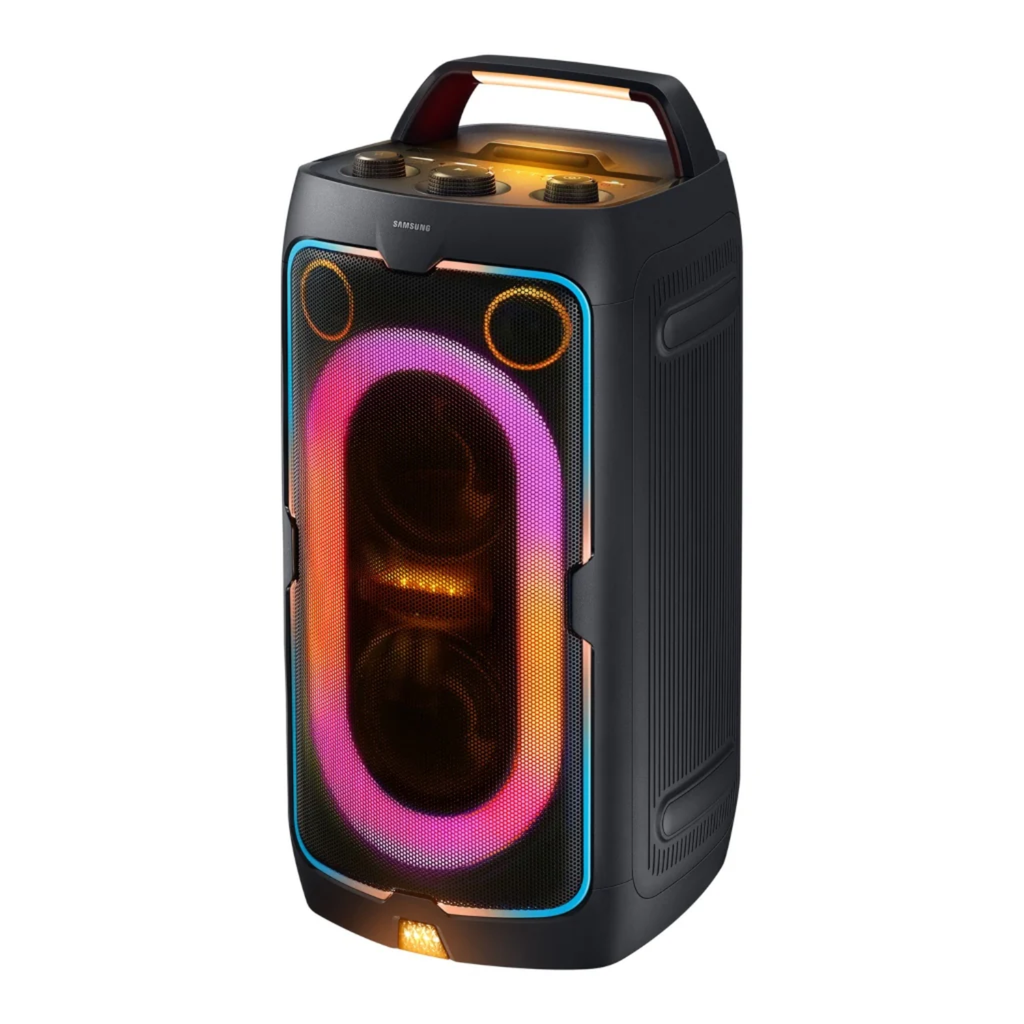 Bocina Portátil Samsung Sound Tower 160W - Sonido Bidireccional, Batería 12h, Bass Booster, Resistencia al Agua IPX5, Negro (MX-ST40F)