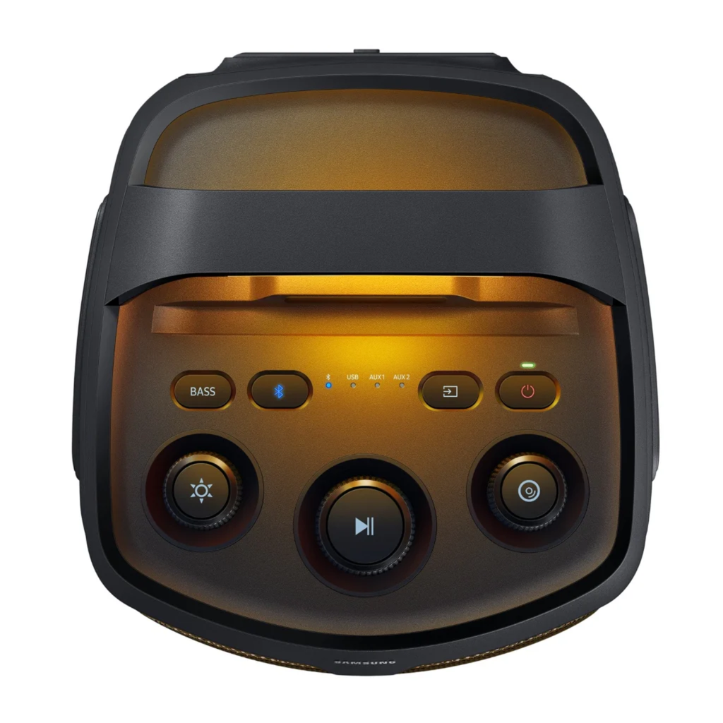 Bocina Portátil Samsung Sound Tower 160W - Sonido Bidireccional, Batería 12h, Bass Booster, Resistencia al Agua IPX5, Negro (MX-ST40F)