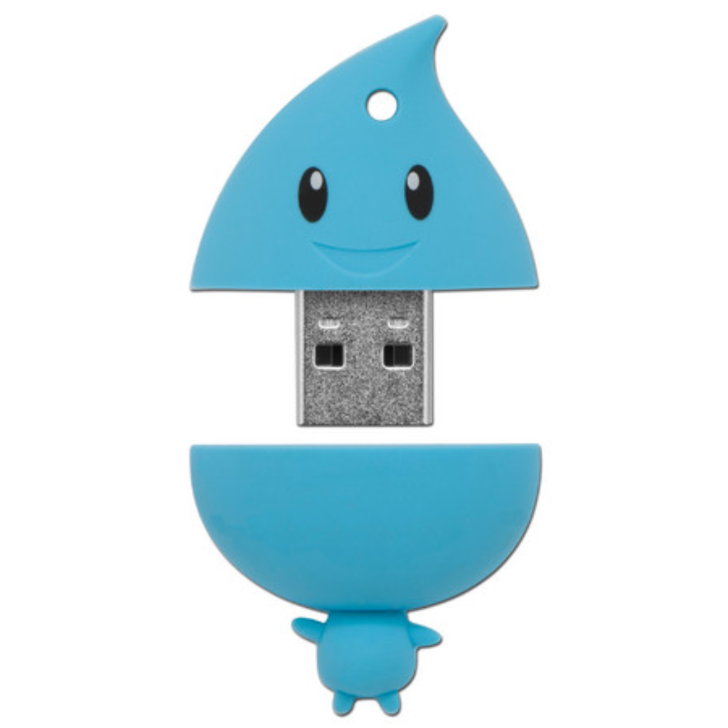 Memoria USB 8GB Hyundai C3 | Ref. MKCU828G3C | Azul | Diseño Giratorio Metálico | USB 2.0 High Speed | Nueva Sellada | Ideal para Documentos y Llaveros