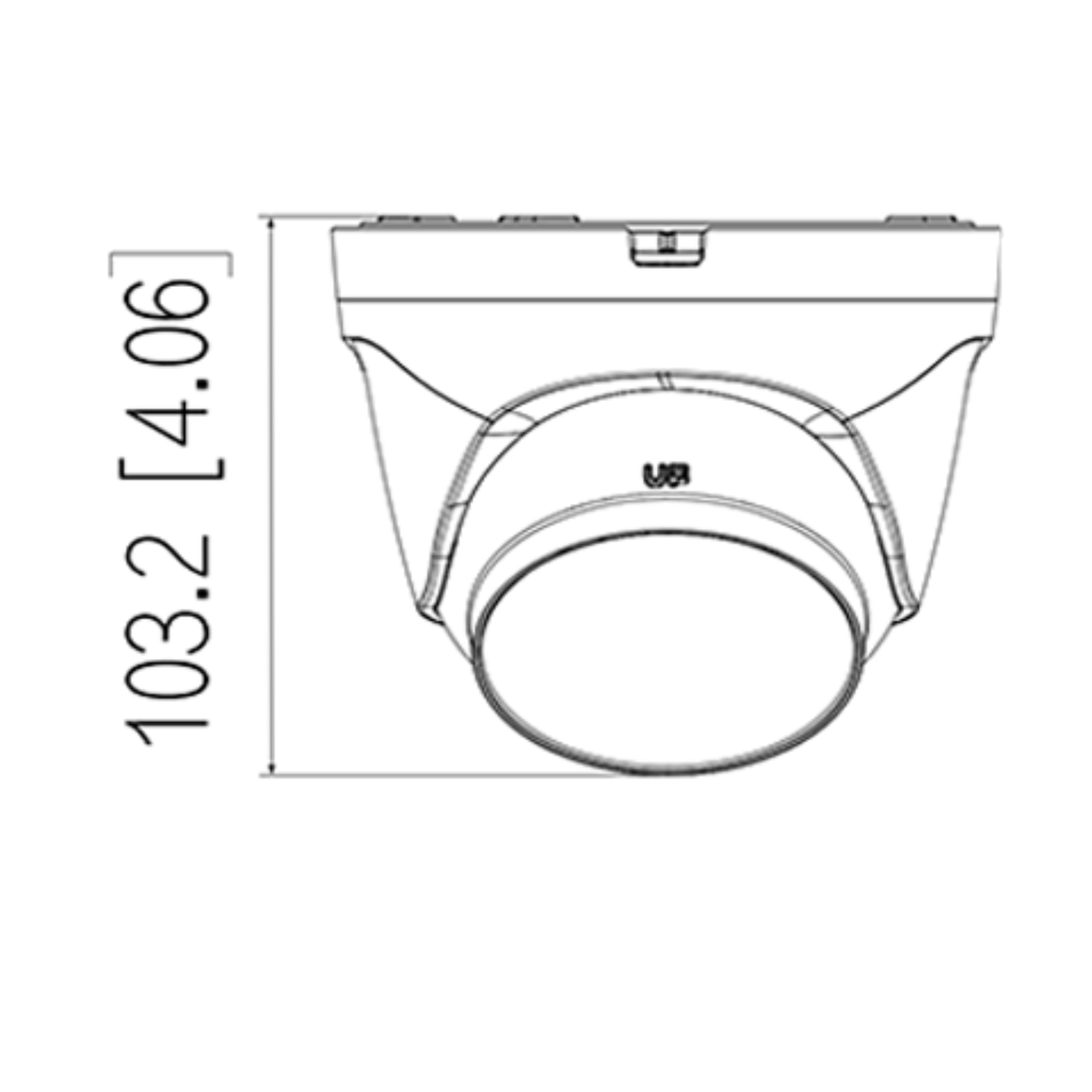 DAHUA DH-IPC-T1E40 - Camara IP Domo de 4 Megapixeles/ Lente de 2.8 mm/ 93 Grados de Apertura/ H.265+/ WDR Real de 120 dB/ IR de 30 Metros/ IP67/ PoE