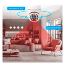 NGTECO NGSH01C2IN - Cámara Inteligente WiFi / 3MP / Visión PTZ 355° / Lente HD 4mm / Visión Nocturna IR + Luz Blanca / Audio 2 Vias / Almacenamiento Local y en la Nube / Onvif / Compatible con Alexa y Asistente de Google