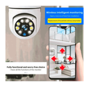 NGTECO NGSH01C2IN - Cámara Inteligente WiFi / 3MP / Visión PTZ 355° / Lente HD 4mm / Visión Nocturna IR + Luz Blanca / Audio 2 Vias / Almacenamiento Local y en la Nube / Onvif / Compatible con Alexa y Asistente de Google