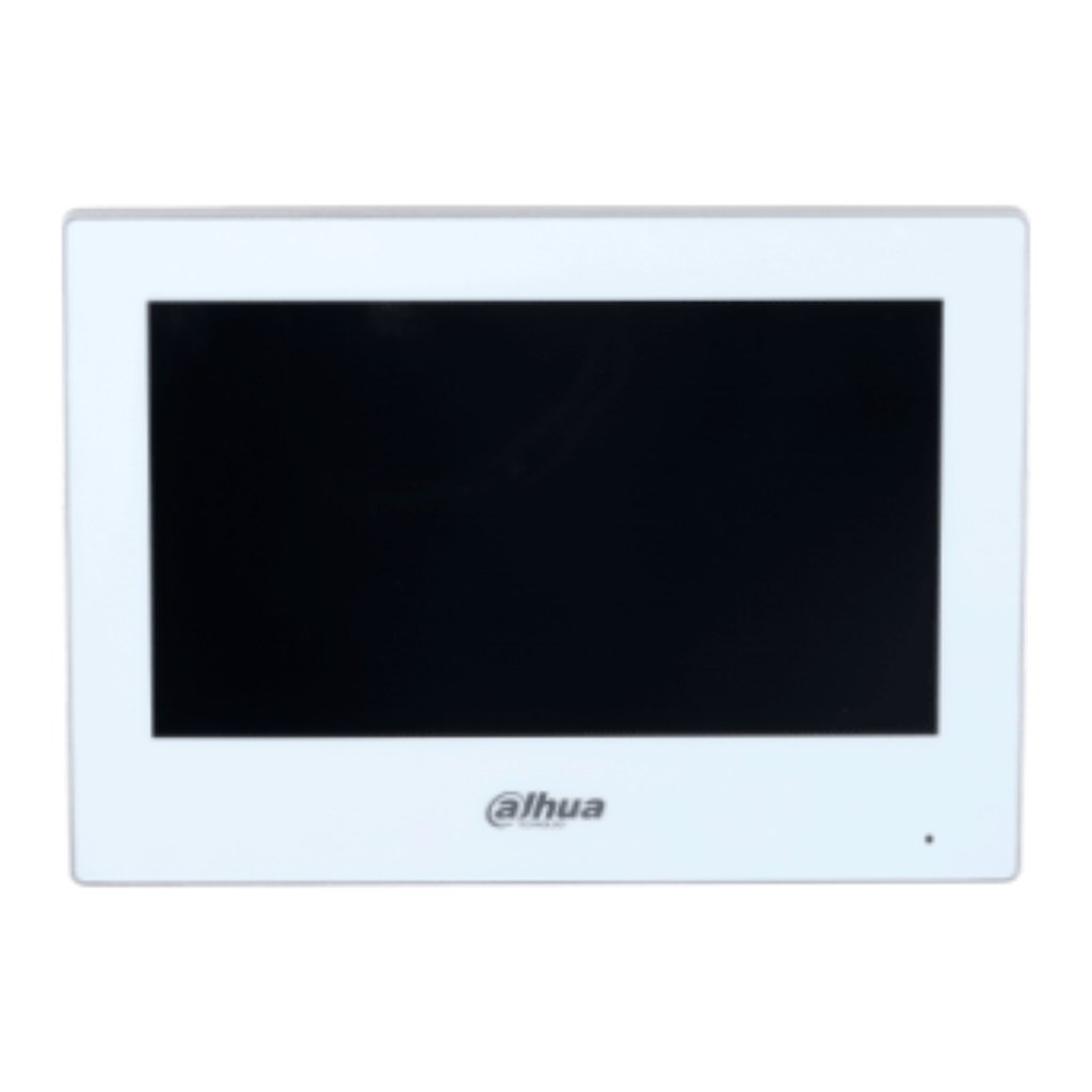DAHUA DHI-KTH01 - Kit de Videopotero Hibrido/ Frente de Calle Analogico con Camara de 1.3 MP/ Monitor Touch de 7 Pulgadas WiFi/ 4 Hilos al Frente de Calle/ 6&1 E&S de Alarma/ Soporta Camaras IP/ Compattible App DMSS/ Apertura remota puerta