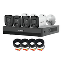 SAXXON SUA-KIT/XVR1E04-I/4-B10P-0280B - Kit de 4 Canales HDCVI/ Cámaras B10P de 1MP 720P/ Lente de 2.8mm Con Apertura de Hasta 100°/ Grabador de 4 Canales con Detección de Movimiento Inteligente/ Entradas y Salidas de Audio