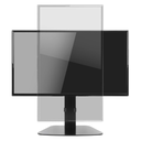 Suporte Articulado de Mesa Manhattan 461894 com Pistão a Gás para Monitores de 15" a 32"