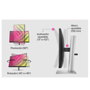 Monitor Táctil HP E24t G5 23.8" Full HD - Panel IPS, 10 Puntos de Contacto, Ergonomía 4-Vías, Filtro HP Eye Ease, HDMI/DP/USB, Negro/Plata