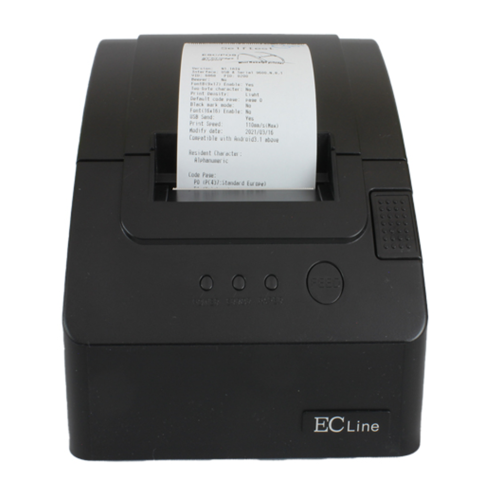 Impresora Térmica Directa EC-LINE EC-58110 Conexión USB de Alta Velocidad