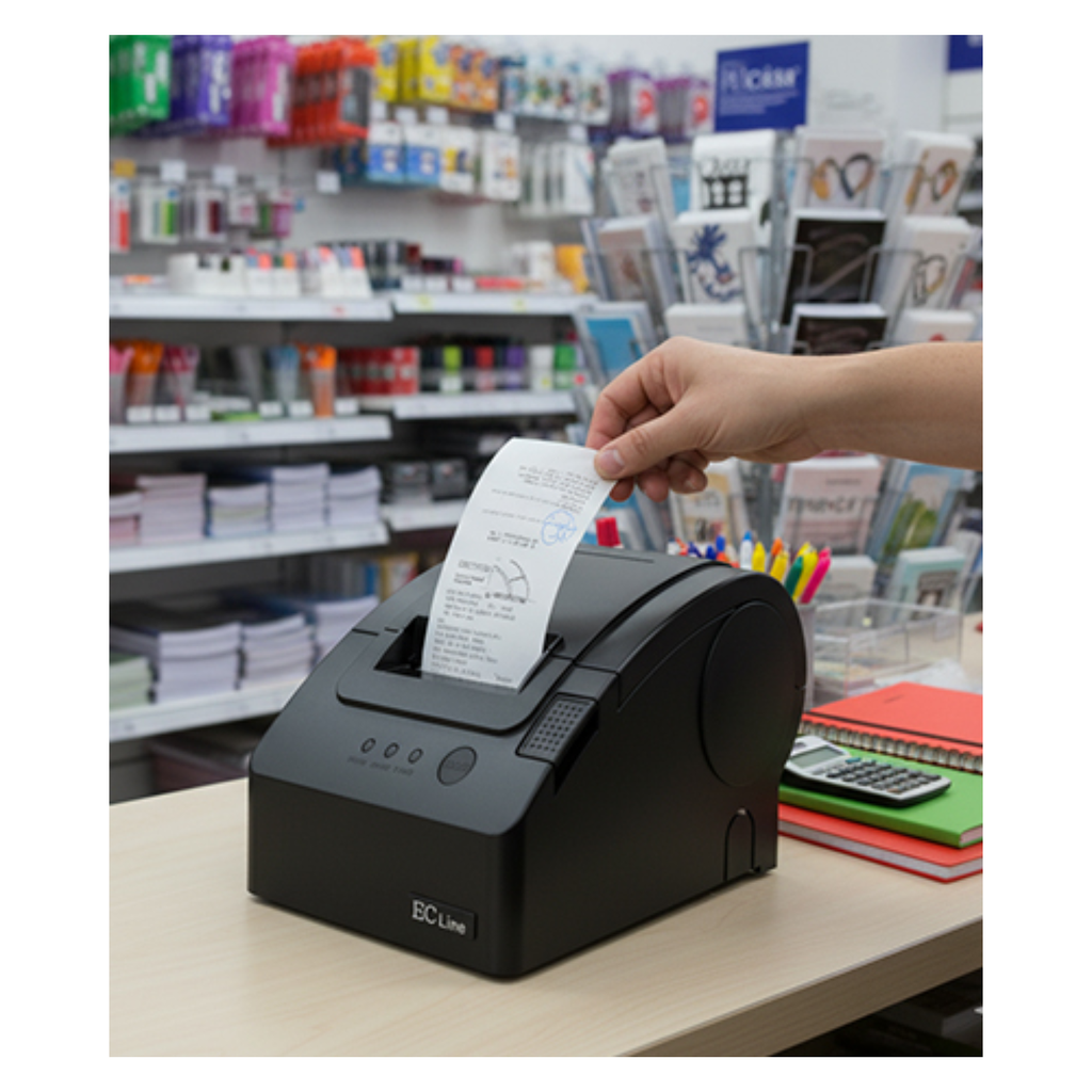 Impresora Térmica Directa EC-LINE EC-58110 Conexión USB de Alta Velocidad