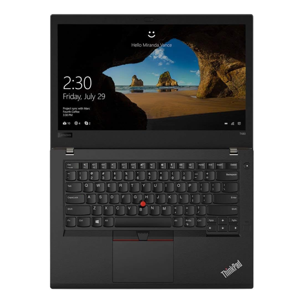 Refurbished - Lenovo 14" ThinkPad L480 Laptop Intel Core i5-8250U, 8GB RAM, 256GB SSD W11P - English Keyboard - *Grade A*