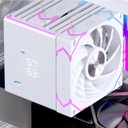 Disipador CPU EINAREX Glide G300 White – Doble Fan – Pantalla Digital de Temperatura – ARGB – Multi Sockets