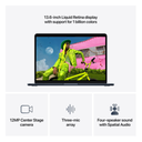 Apple 2026 MacBook Air M5 10-core CPU 8-core GPU 512GB SSD 16GB 13" (2560x1664) Mac OS MIDNIGHT Backlit Keyboard FP Reader