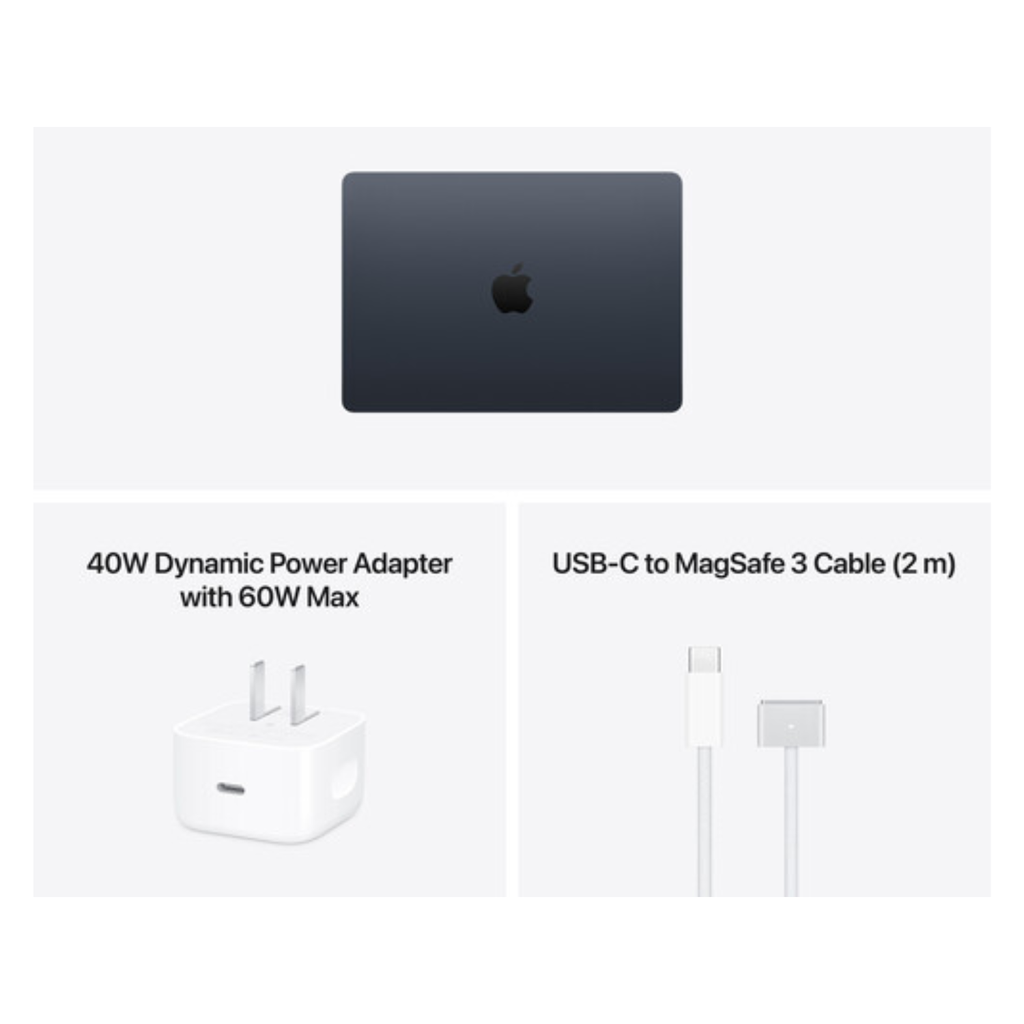 Apple 2026 MacBook Air M5 10-core CPU 8-core GPU 512GB SSD 16GB 13" (2560x1664) Mac OS MIDNIGHT Backlit Keyboard FP Reader