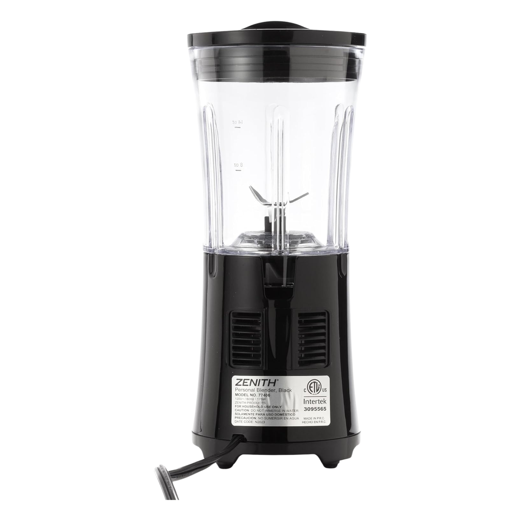 Licuadora Personal Zenith 350W Negra - Portátil, Ideal para Smoothies y Batidos Nutritivos