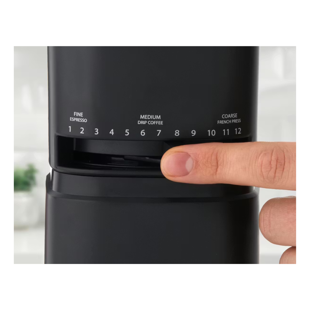 Mr. Coffee 12-Cup Automatic Burr Grinder – Precisión Profesional para el Aroma Perfecto