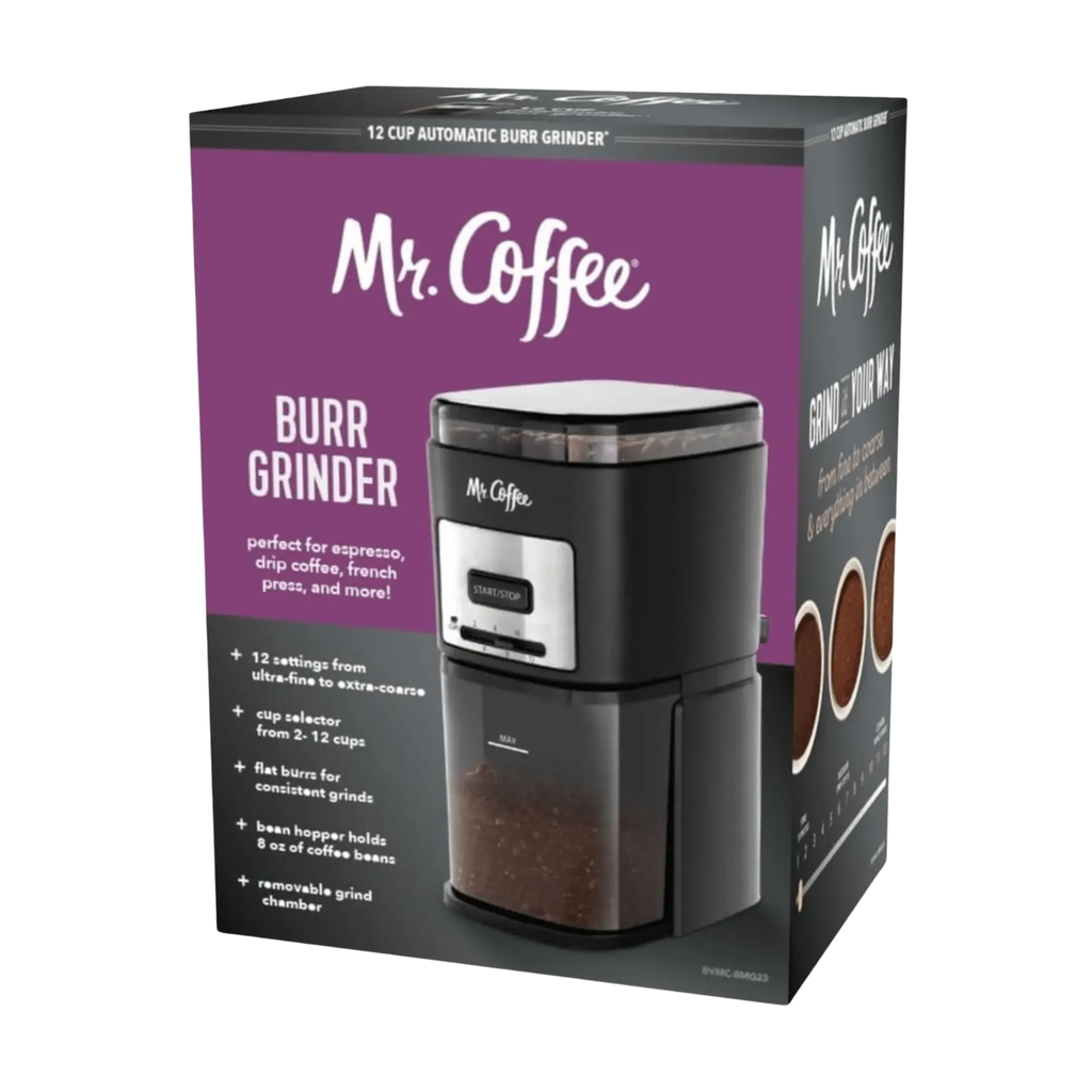Mr. Coffee 12-Cup Automatic Burr Grinder – Precisión Profesional para el Aroma Perfecto