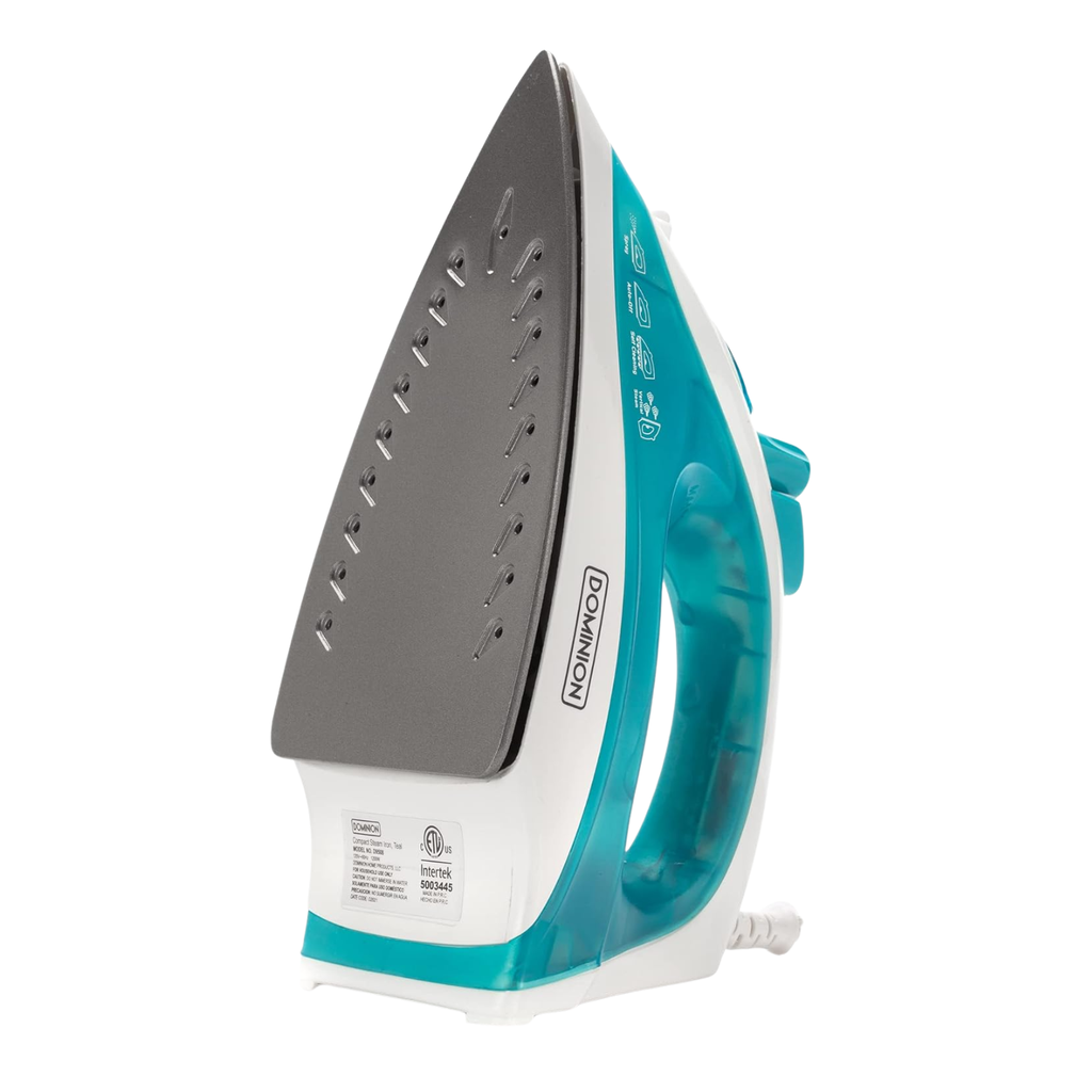 Plancha de Vapor Dominion 1200W Teal - Suela Antiadherente, Control de Temperatura y Rociado Fino para un Planchado Profesional
