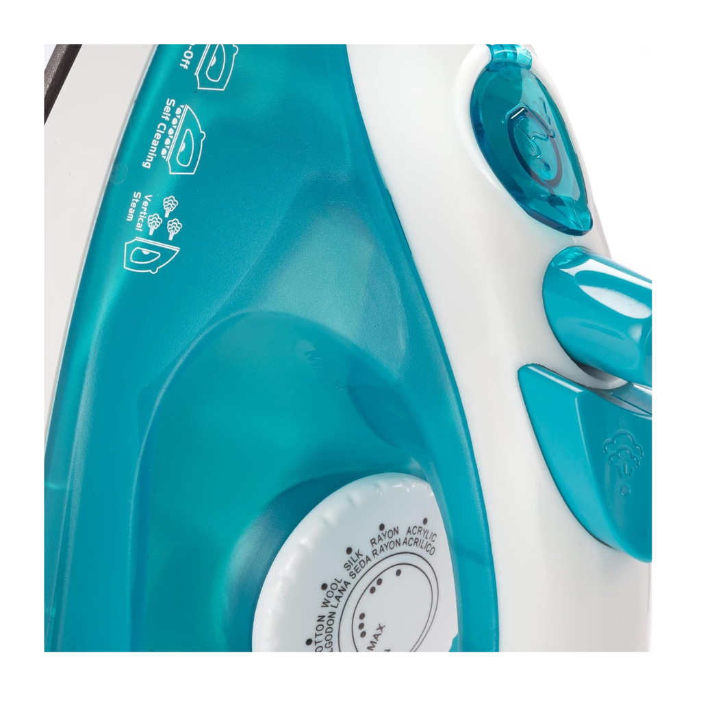 Plancha de Vapor Dominion 1200W Teal - Suela Antiadherente, Control de Temperatura y Rociado Fino para un Planchado Profesional