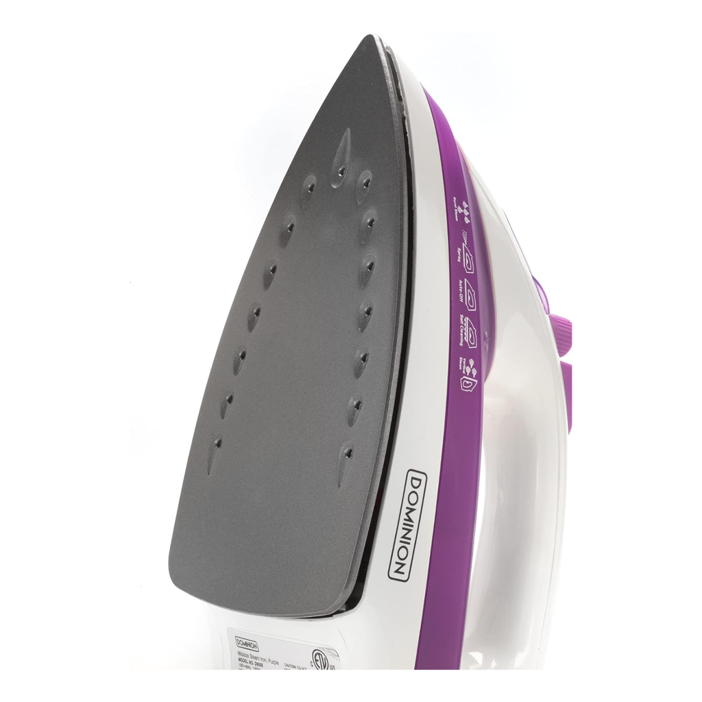 Dominion 1200W Steam Iron Purple – Potencia de Vapor y Cuidado Textil Avanzado