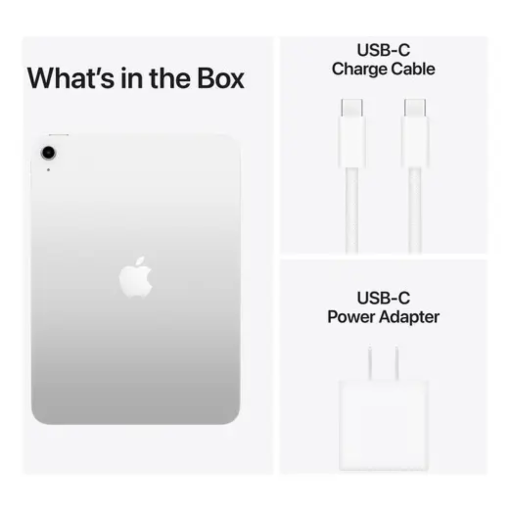 Apple iPad 11-inch: A16 chip, 11-inch Model, Liquid Retina Display, 128GB, Wi-Fi 6, 12MP Front/12MP Back Camera, Touch ID, All-Day Battery Life — Silver