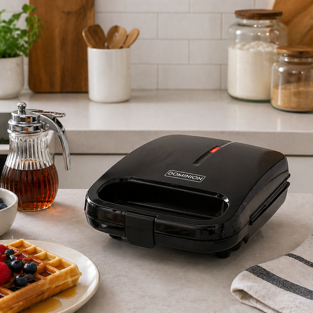 DOMINION Waffle Maker, Black 