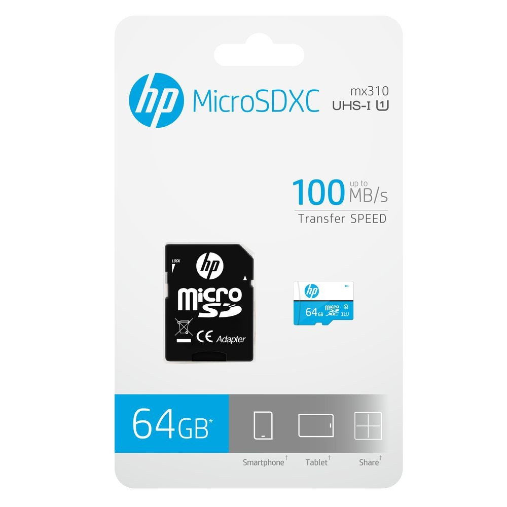 HP Memory Card 64GB MicroSDXC UHS-I Class 10