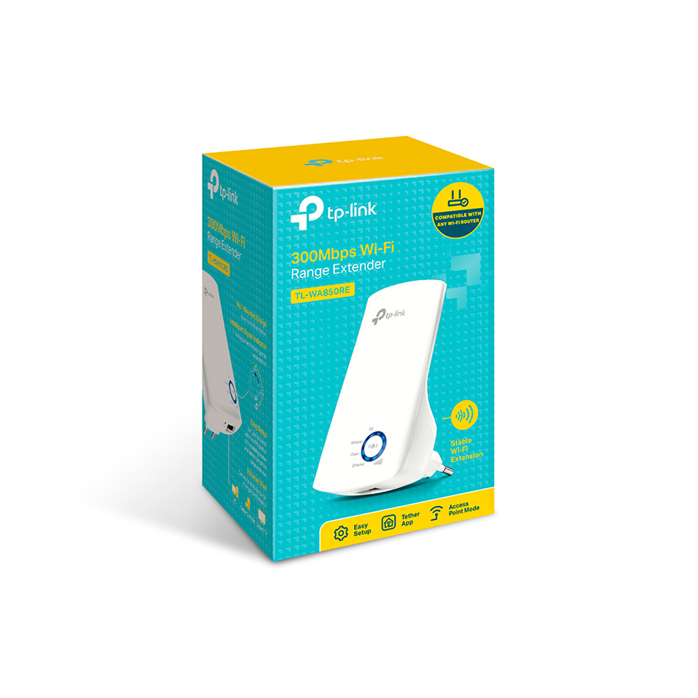 Extensor de Rango Universal TP-Link TL-WA850RE, Inalámbrico, 300 Mbit/s, 1x RJ-45, 2.4-2.4835GHz, 2 Antenas Internas