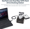 StarTech.com USB 3.1 (10Gbps) Dual-Bay Dock for 2.5"/3.5" SATA SSD/HDDs with UASP
