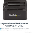 StarTech.com USB 3.1 (10Gbps) Dual-Bay Dock for 2.5"/3.5" SATA SSD/HDDs with UASP