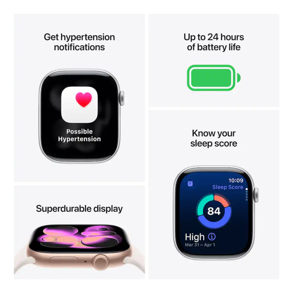 Apple Watch Series 11 46mm Jet Black Aluminum Case Black Sport Band M/L