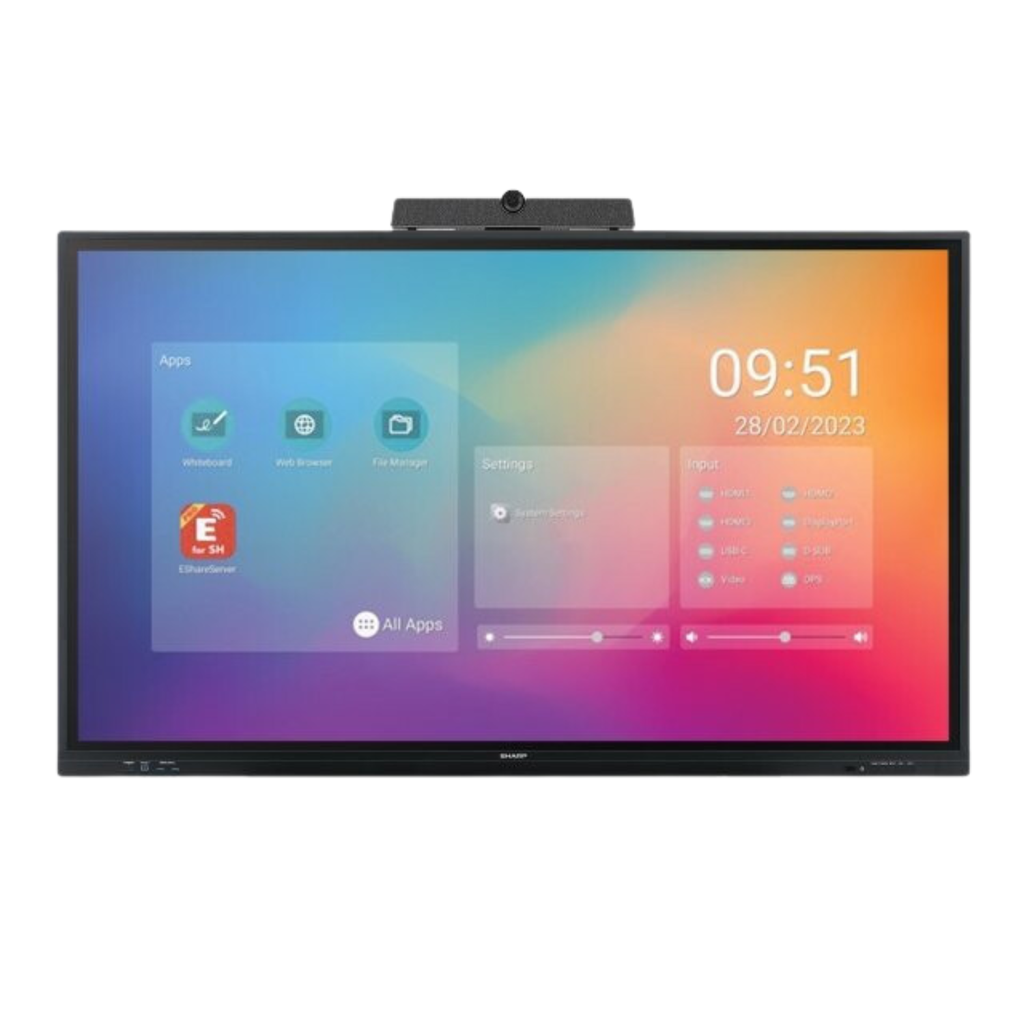 Pantalla Interactiva Sharp AQUOS BOARD® 65" - 4K Ultra HD, Touch de 20 Puntos, 16/7