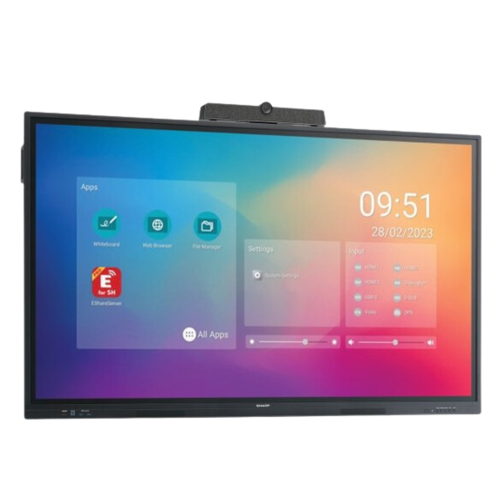 Pantalla Interactiva Sharp AQUOS BOARD® 65" - 4K Ultra HD, Touch de 20 Puntos, 16/7