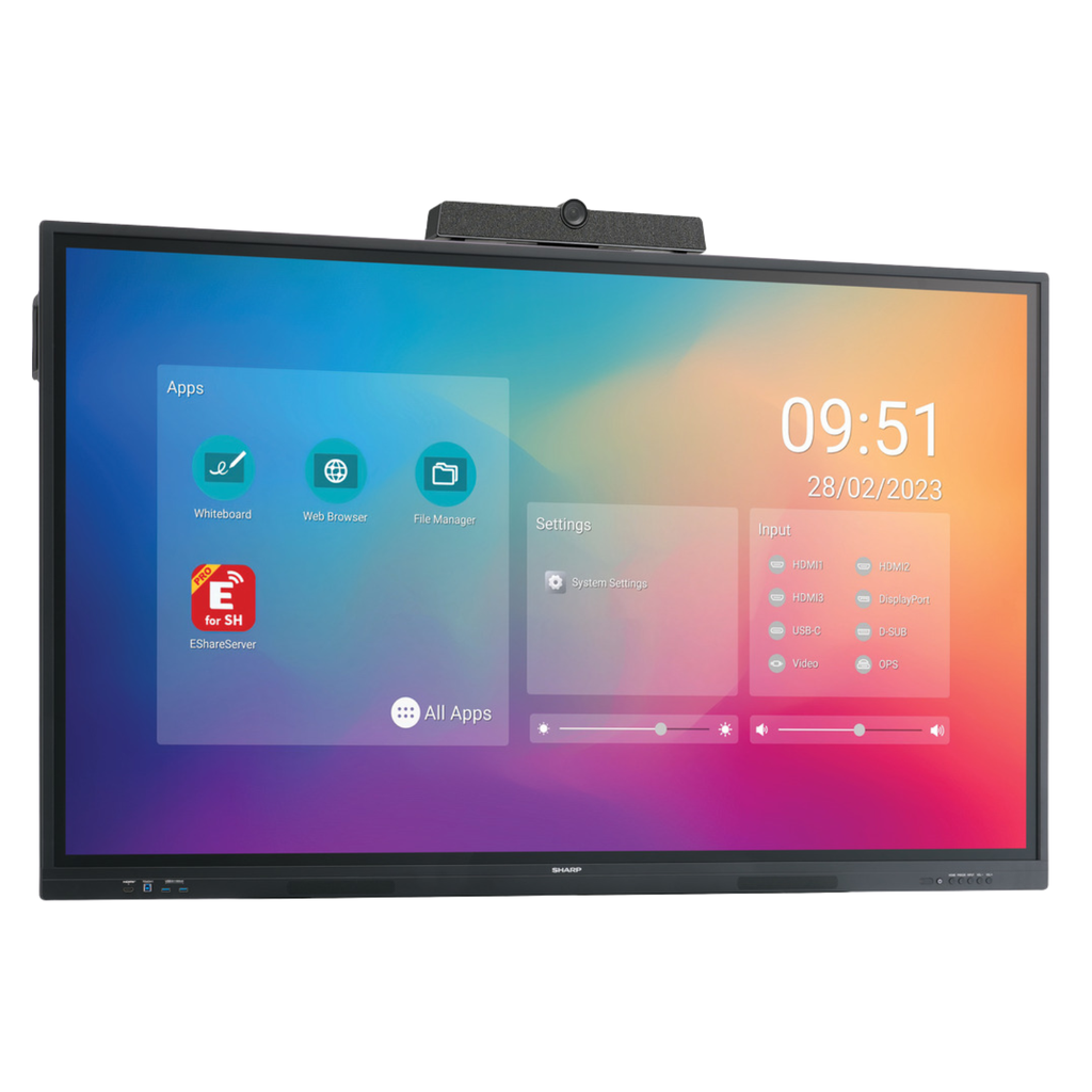 Pizarrón Interactivo Sharp AQUOS BOARD® - 4K UHD, Touch de Alta Precisión, Colaboración Digital