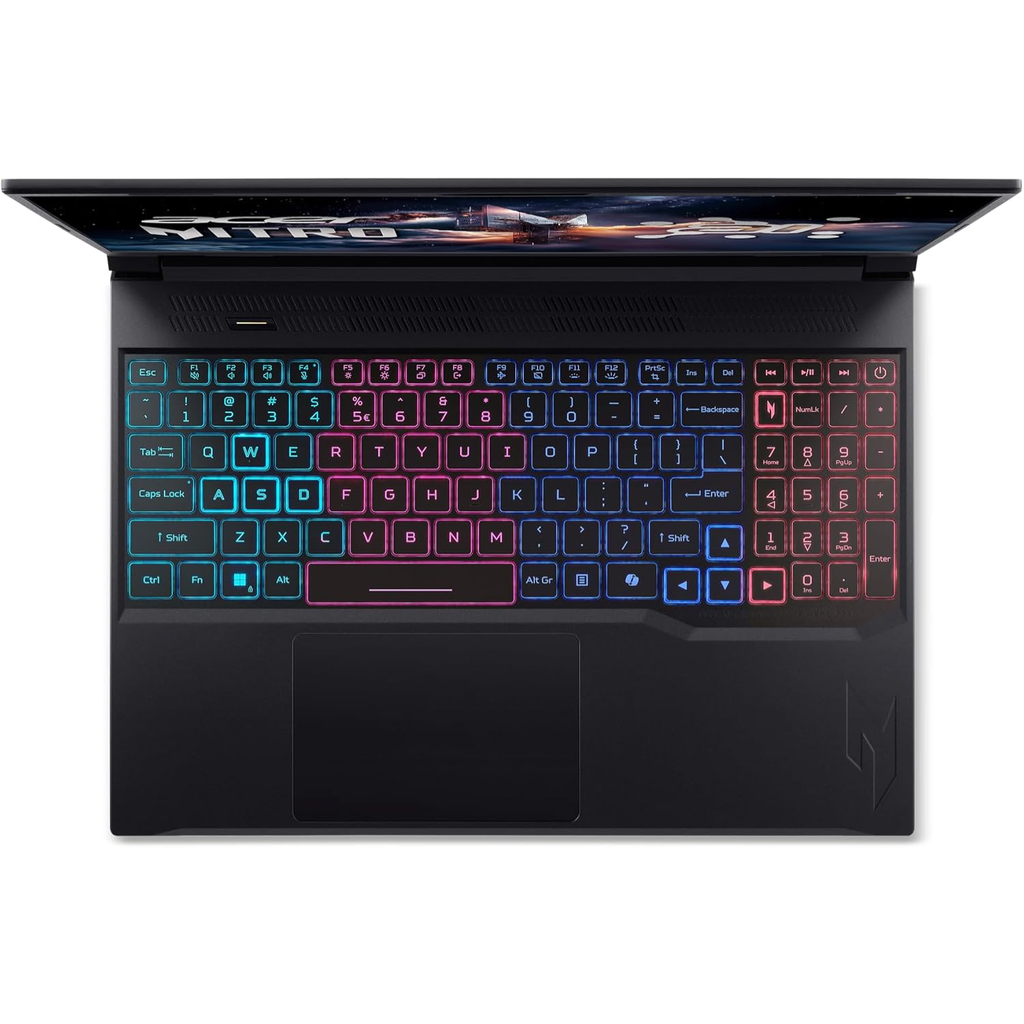 Laptop Gamer Acer Nitro V 16S AI - Ryzen 7, RTX 5070 8GB, 16GB RAM, 1TB SSD, Pantalla 16" WQXGA 180Hz, Windows 11 - Obsidian Black
