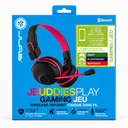 JLab JBuddies Play Gaming Wireless Kids Headset, Pink, 22+ Hour Bluetooth 5 Playtime 60ms Super-Low Latency for Mobile Gameplay, Retractable Boom Mic, AUX Cord Compatible w/Gaming Consoles