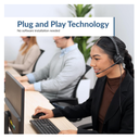 Auriculares estéreo USB con ENC (Cancelación de ruido electrónico)conexión USB-A, optimizados para plataformas UC, y controlador en línea con indicador LED