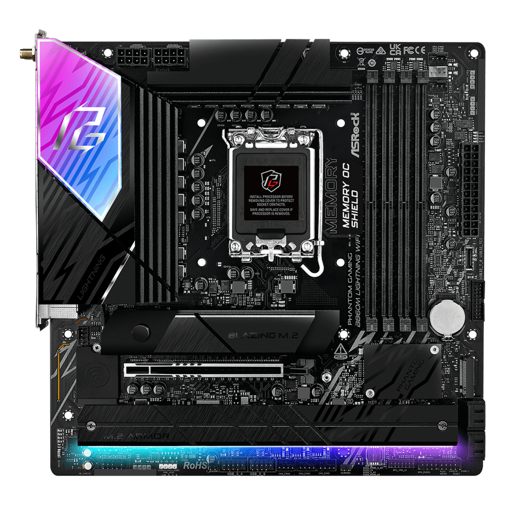 ASRock B860M Lightning WiFi Tarjeta Madre DDR5 Micro ATX WiFi