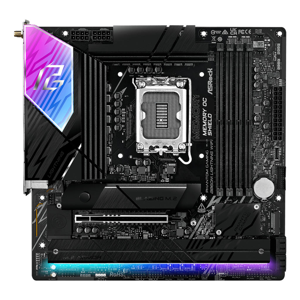 ASRock B860M Lightning WiFi Tarjeta Madre DDR5 Micro ATX WiFi