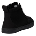 BILLY Footwear Toddler Harmon Sneakers - Black 7T: Zipper & Lace Up, Cushioned Insole, Non Marking Sole