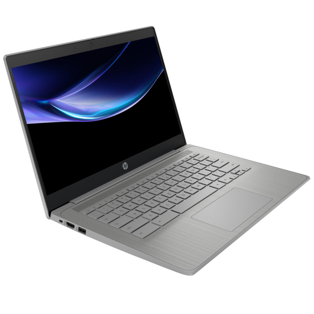 HP Chromebook 14A-NE1013 | Intel Celeron N4500 | 4GB RAM | 64GB eMMC | Pantalla 14″ HD | ChromeOS | Mineral Silver - NUEVA