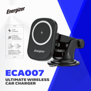Energizer Ultimate 15W Wireless Car Charger – Cargador Inalámbrico para Auto, 3 Soportes Incluidos, Carga Rápida, Color Black