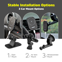 Energizer Ultimate 15W Wireless Car Charger – Cargador Inalámbrico para Auto, 3 Soportes Incluidos, Carga Rápida, Color Black