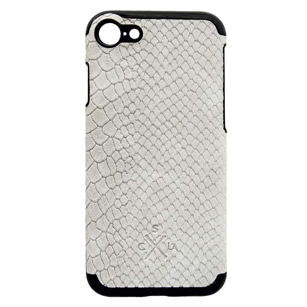 Case Study Vegan Leather Case iPhone 7Â - Crocodile Suede Grey
