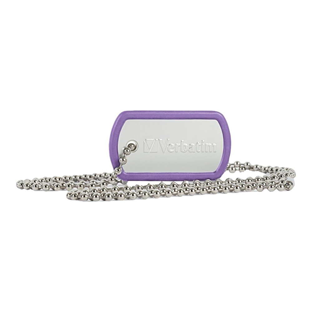 Memoria USB Verbatim Dog Tag 8GB USB 2.0 Morado