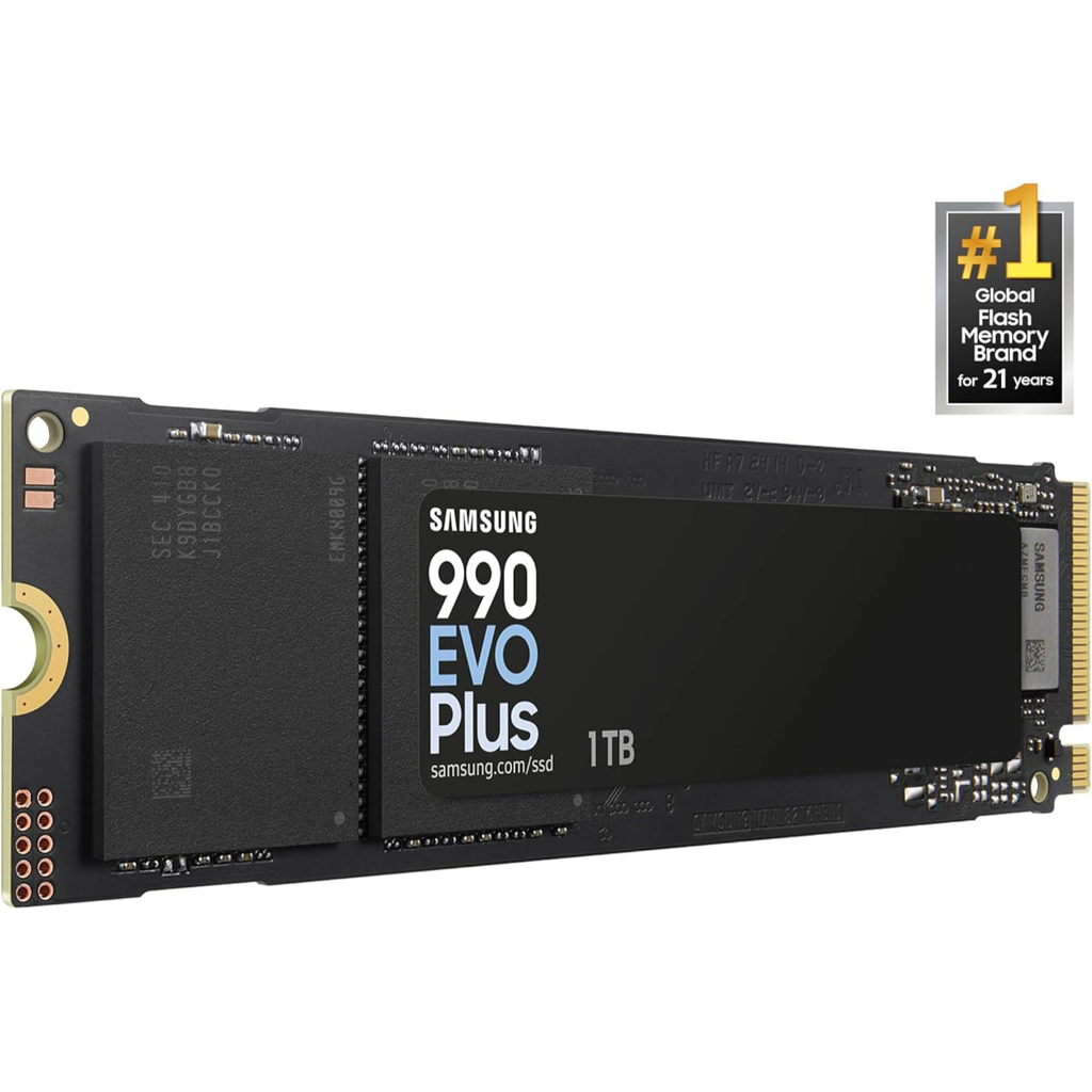 Samsung 990 EVO Plus 1TB – SSD NVMe M.2 PCIe Gen4, Lecturas ultrarrápidas, Ideal para Gaming, Creativos y Equipos de Alto Rendimiento