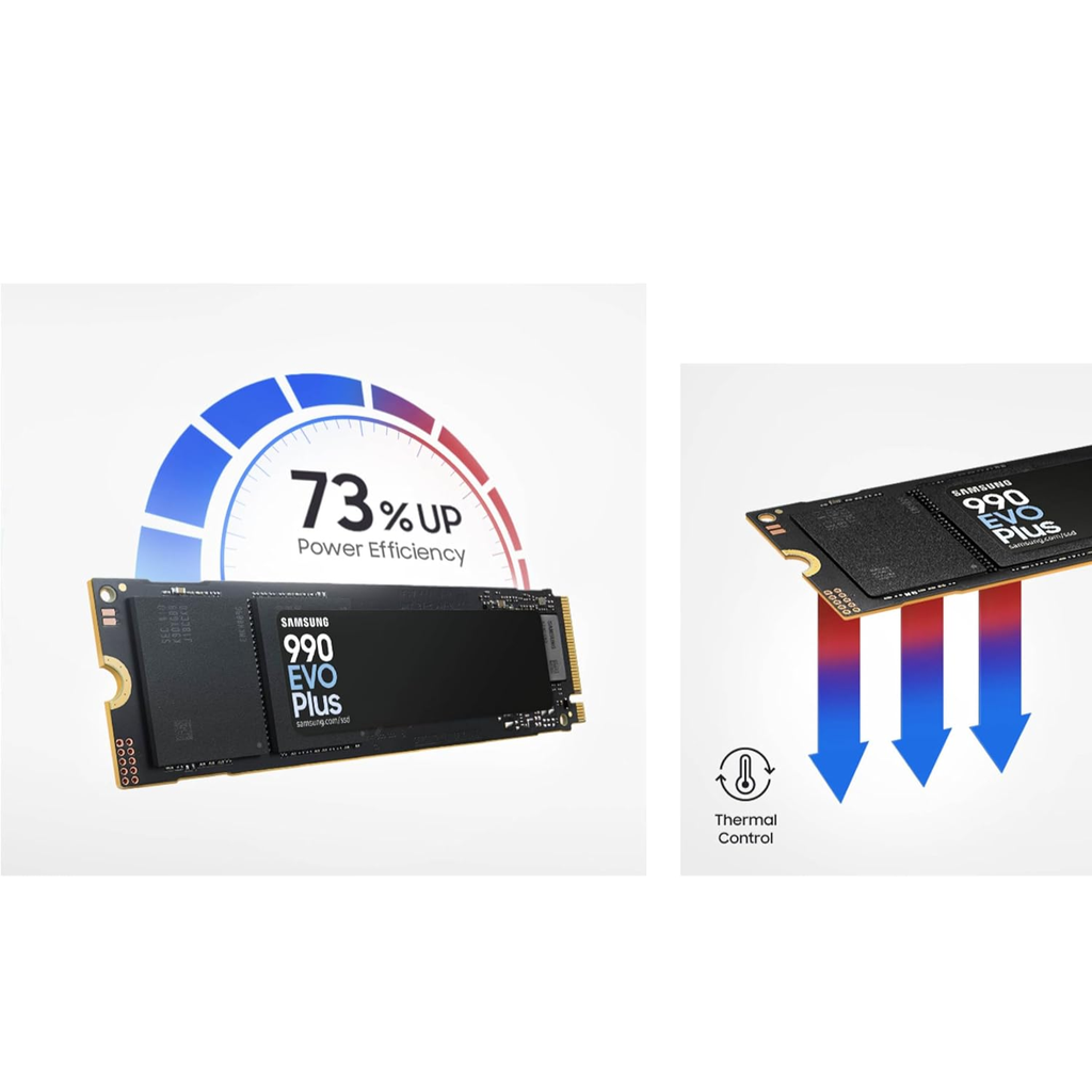 Samsung 990 EVO Plus 1TB – SSD NVMe M.2 PCIe Gen4, Lecturas ultrarrápidas, Ideal para Gaming, Creativos y Equipos de Alto Rendimiento