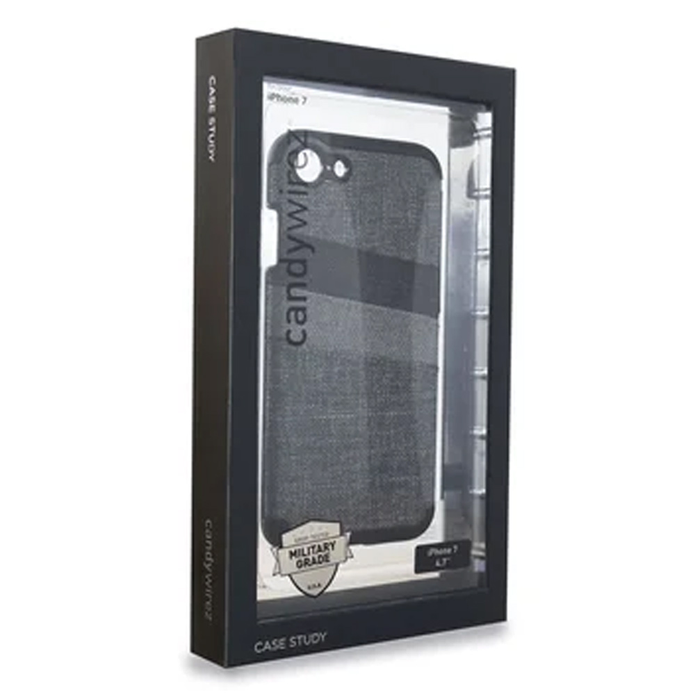Case Study Vegan Leather Case iPhone 7 - Grey w/ Slots