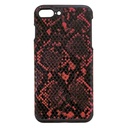 Case Study Vegan Leather Case iPhone 7 Plus - Snake Red/Black