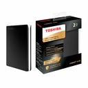 Disco Duro Externo Toshiba Canvio Slim 2.5", 2TB, SATA, Negro - para Mac/PC